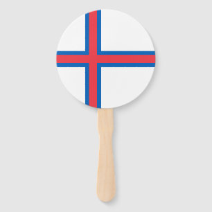 Faroe Islands flag Hand Fan