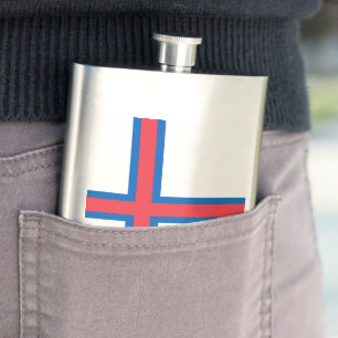 Faroe Islands flag Hip Flask