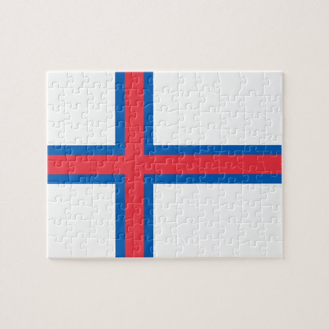 Faroe Islands flag Jigsaw Puzzle (Horizontal)