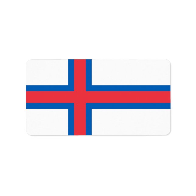 Faroe Islands flag Label (Front)