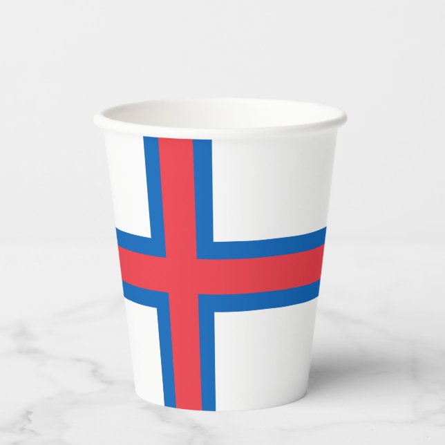 Faroe Islands Flag Paper Cups (Front)