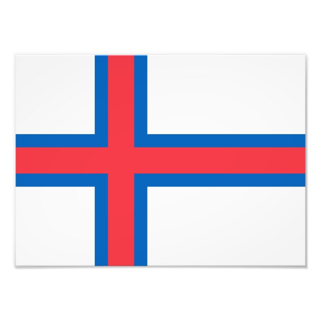 Faroe Islands Flag Photo Print (Front)
