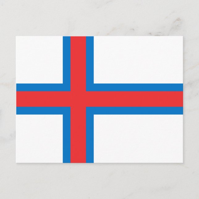 Faroe Islands Flag Postcard (Front)