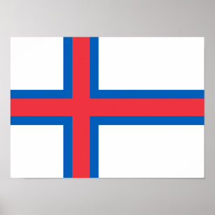 Faroe Islands Flag Poster