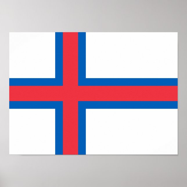 Faroe Islands Flag Poster (Front)