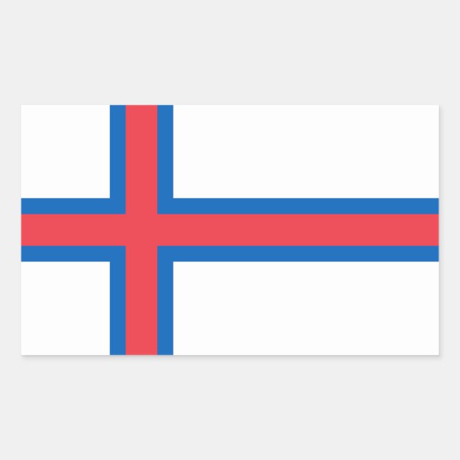 Faroe Islands Flag Rectangular Sticker (Front)