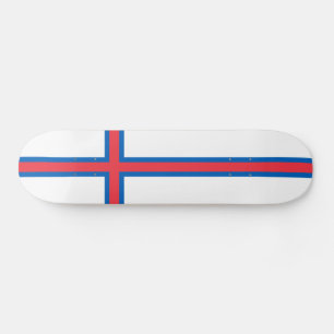 Faroe Islands Flag Skateboard
