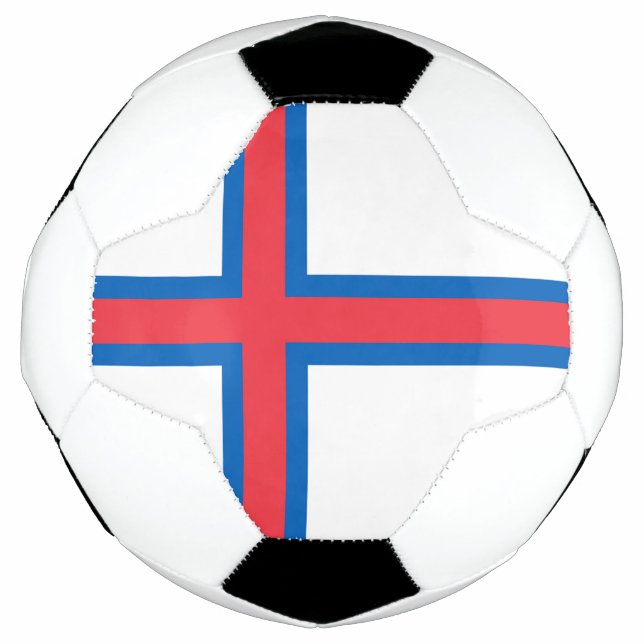 Faroe Islands flag Soccer Ball (Front)