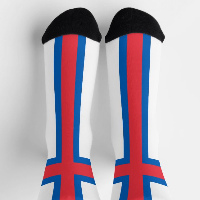 Faroe Islands Flag Socks (Top)