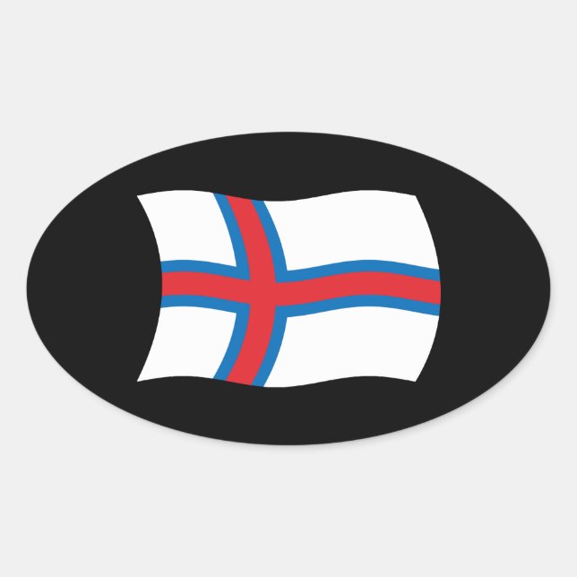 Faroe Islands Flag Sticker (Front)