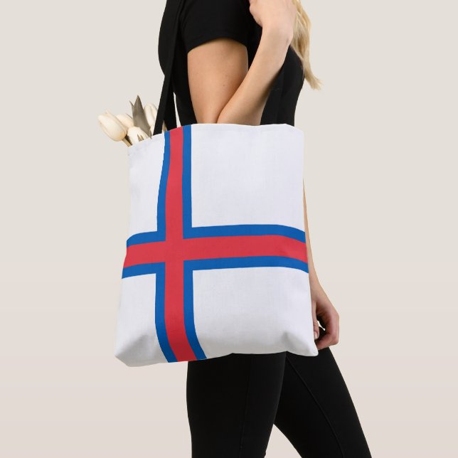 Faroe Islands flag Tote Bag (Close Up)