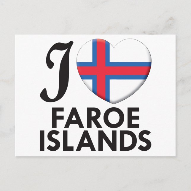 Faroe Islands Love Postcard (Front)