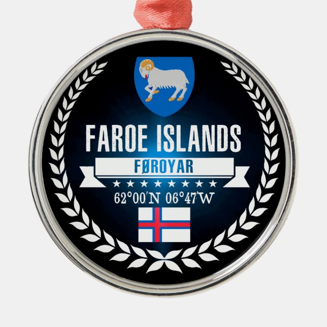 Faroe Islands Metal Ornament (Front)