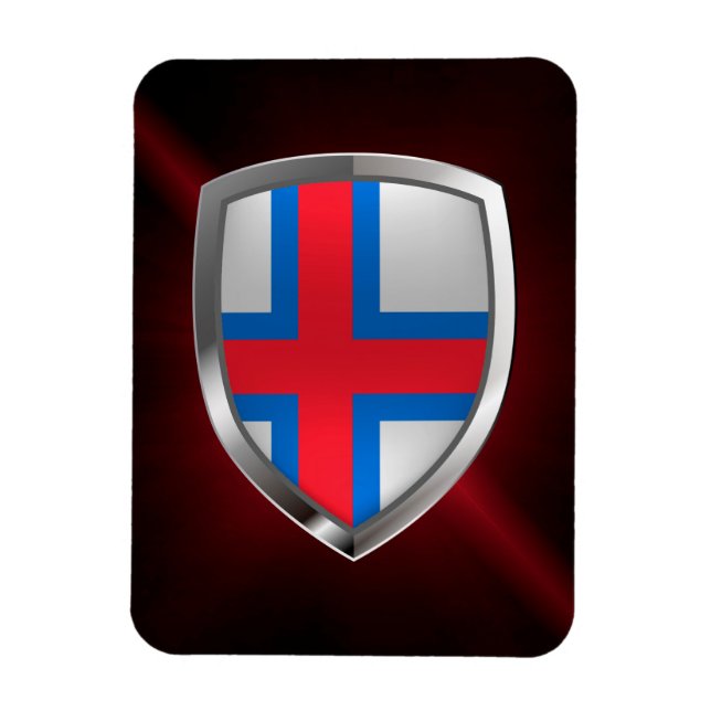 Faroe Islands  Metallic Emblem Magnet (Vertical)
