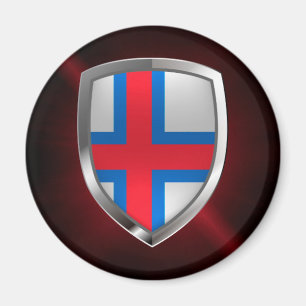 Faroe Islands Metallic Emblem Magnet