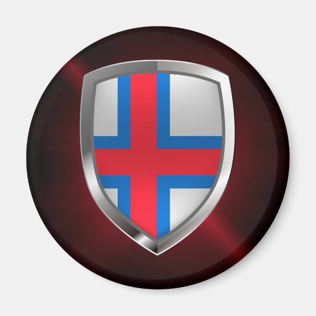 Faroe Islands  Metallic Emblem Magnet (Front)