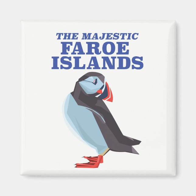 Faroe Islands Puffin bird Magnet (Front)