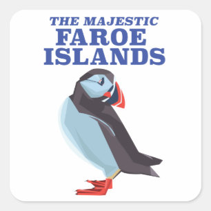 Faroe Islands Puffin bird Square Sticker