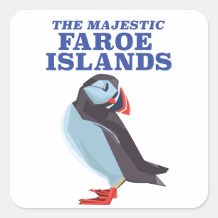 Faroe Islands Puffin bird Square Sticker