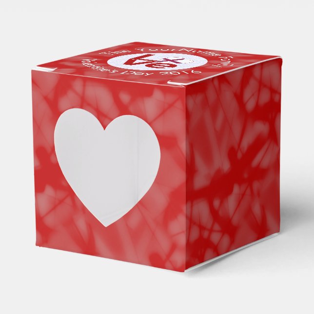 Faroe Islands Red LOVE Flag Personalised  Favour Box (Front Side)
