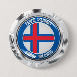 Faroe Islands Round Emblem 7.5 Cm Round Badge