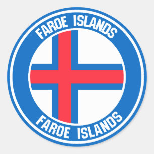 Faroe Islands Round Emblem Classic Round Sticker