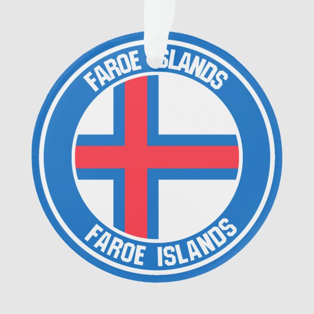 Faroe Islands Round Emblem Ornament (Front)