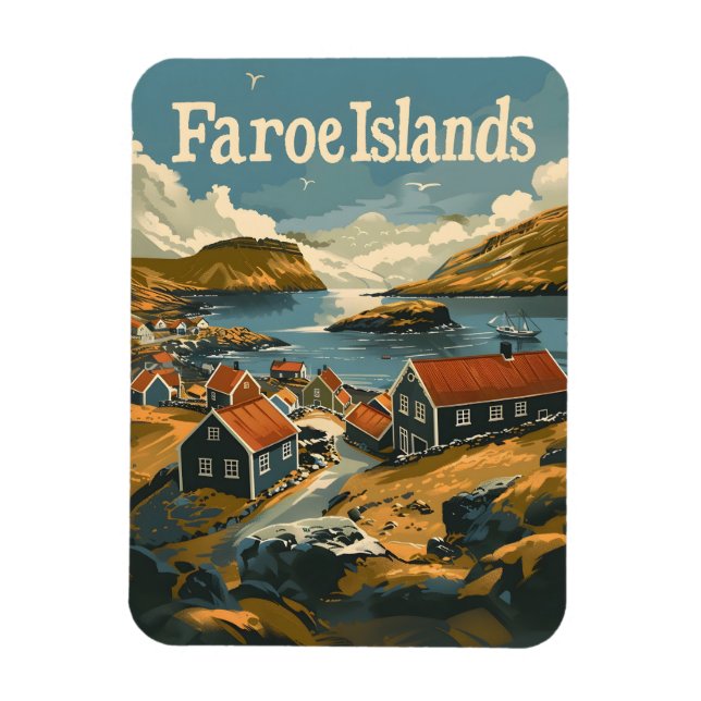 Faroe Islands vintage Magnet (Vertical)