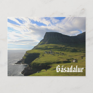Faroese Village of Gásadalur: Postcard