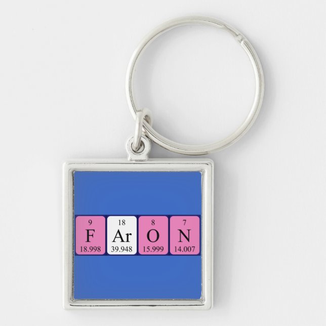 Faron periodic table name keyring (Front)