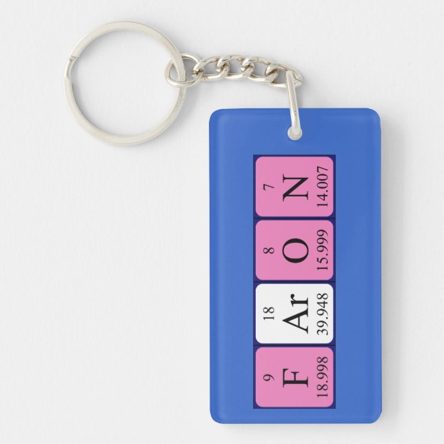 Faron periodic table name keyring (Front)