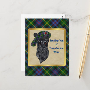 Farquharson Clan Badge & Tartan Postcard