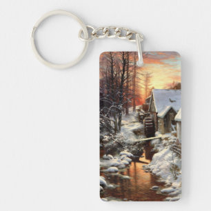 Farquharson - Silence of the Snow, fine art Key Ring