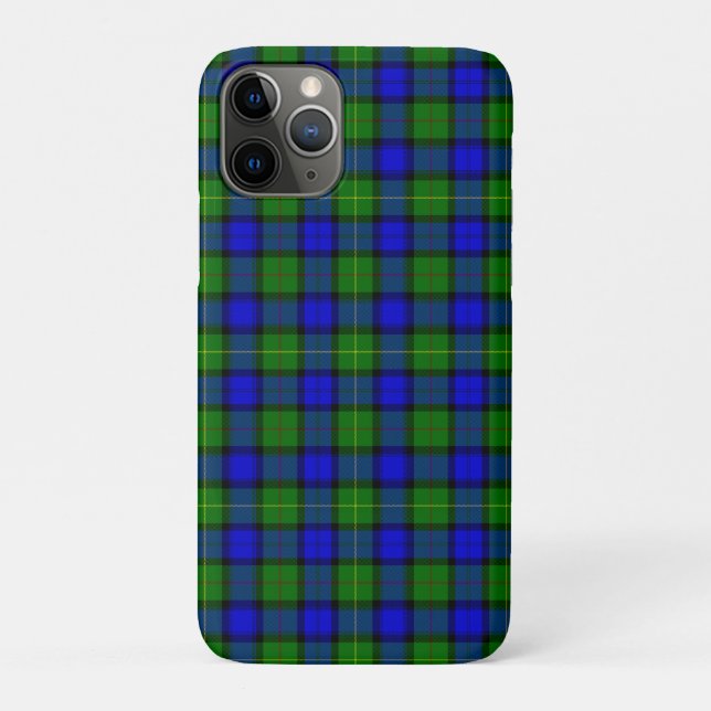 Farquharson tartan blue green plaid Case-Mate iPhone case (Back)