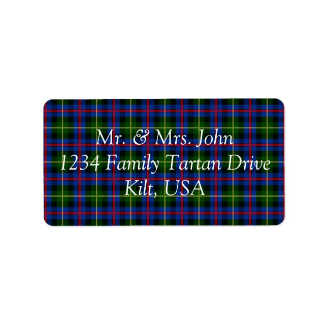 Farquharson Tartan Label (Front)