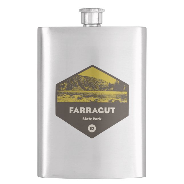 Farragut State Park Idaho Hip Flask (Front)