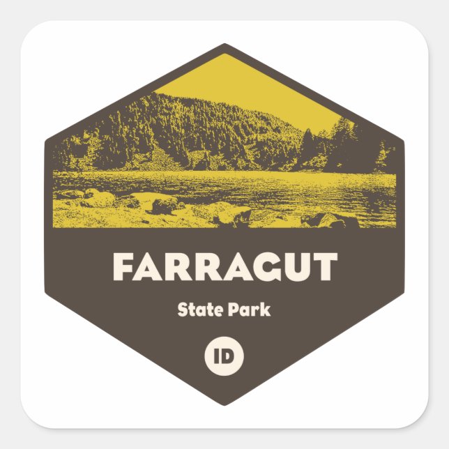 Farragut State Park Idaho Square Sticker (Front)
