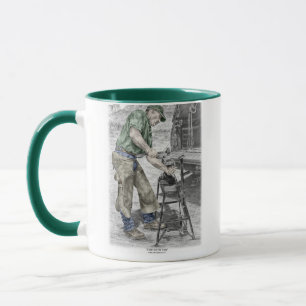 Farrier Blacksmith Using Anvil Mug