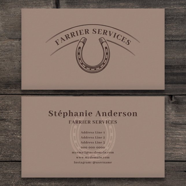 Farrier & Horseshoe Business Card (Farrier & Horseshoe Business Card)