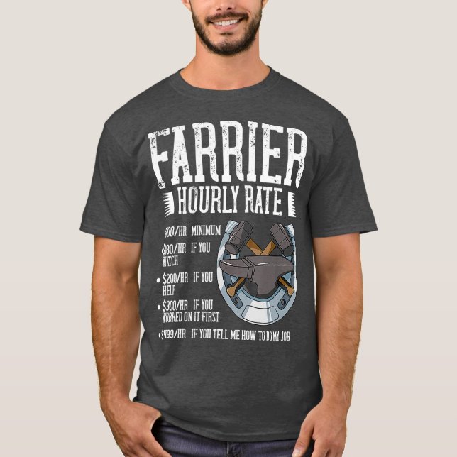 Farrier Horseshoe Gift Hoof Tools  (2) T-Shirt (Front)