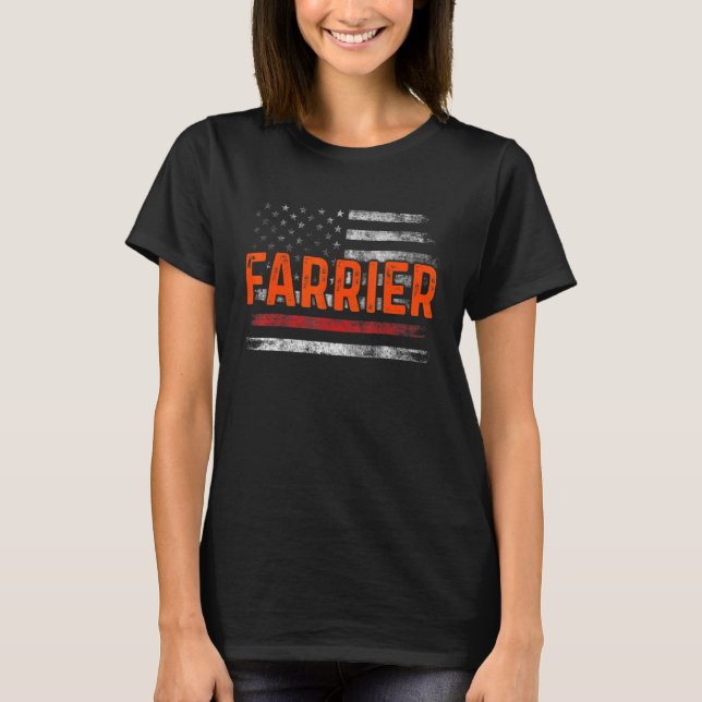 Farrier Horseshoe Hoof Trimming Equine Shoeing 34 T-Shirt (Front)