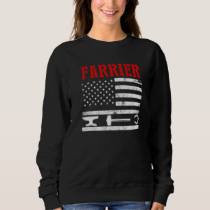 Farrier Horseshoe Hoof Trimming Equine Shoeing 6 Sweatshirt