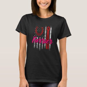 Farrier Horseshoe Hoof Trimming Equine Shoeing     T-Shirt