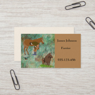 Farrier Horseshoeing Horse Business Cards