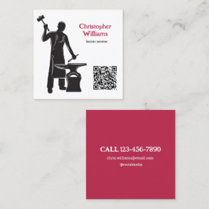 Farrier QR Code Square Business Card