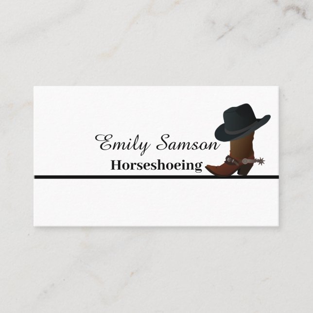 Farrier Service Business Card (Front)