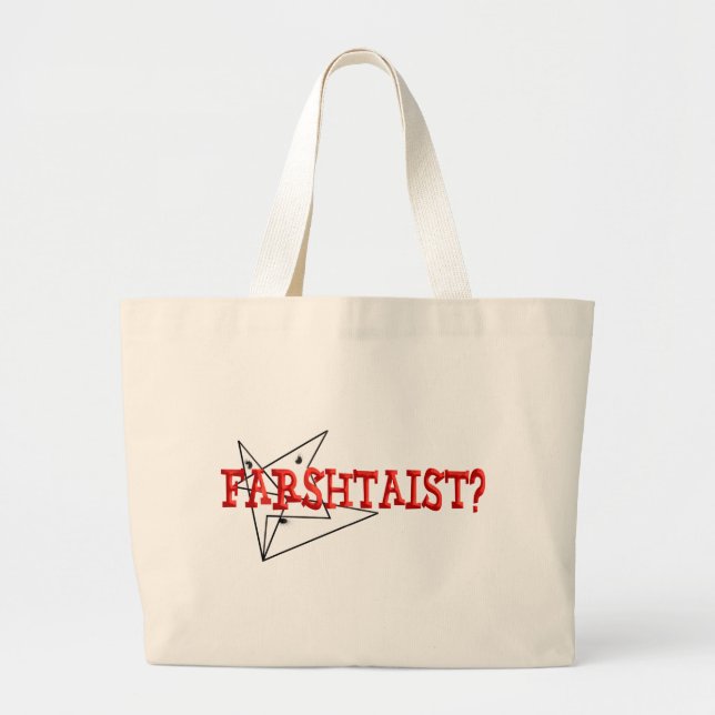 Farshtaist Large Tote Bag (Front)