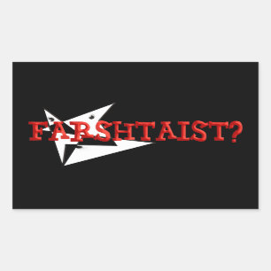 Farshtaist Rectangular Sticker