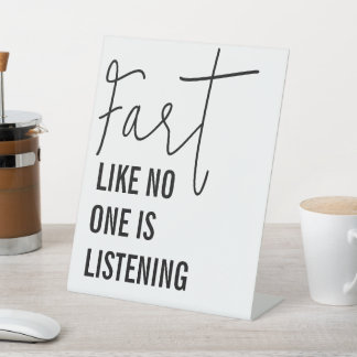Fart Bathroom Sign - Funny No Listening Wall Decor
