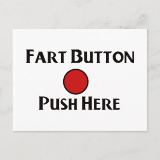 Fart Button Postcard
